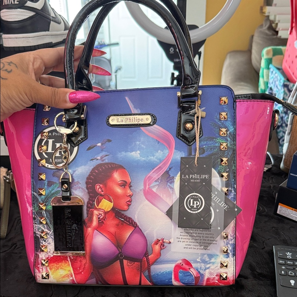 Pink and Purple Women's La Philipe bag